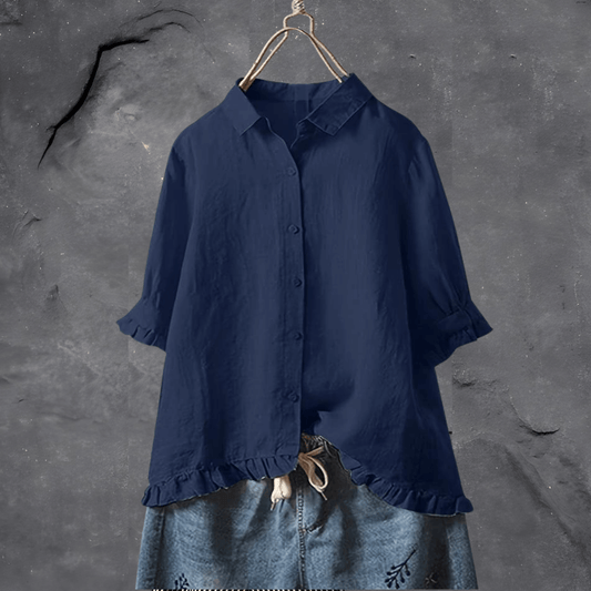 Blouse Féminine Manches Bouffantes pour Femme au Quotidien - LuxeStyle