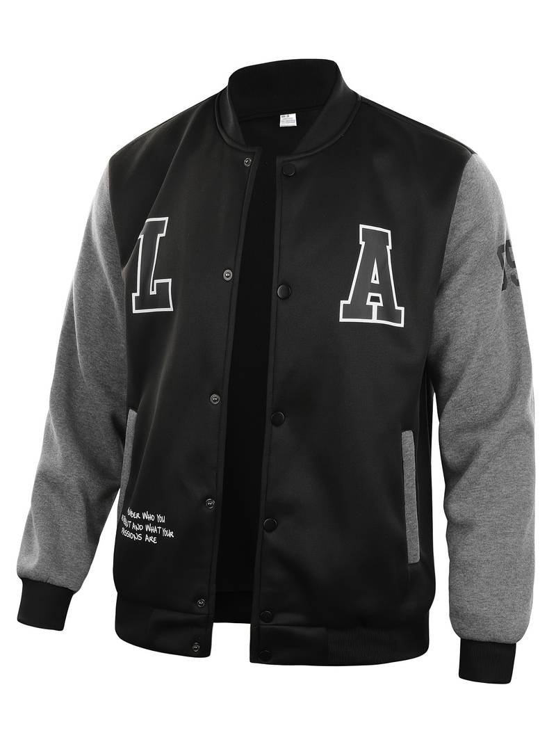 Veste Casual Homme Manches Colorées Fermeture Éclair - LuxeStyle