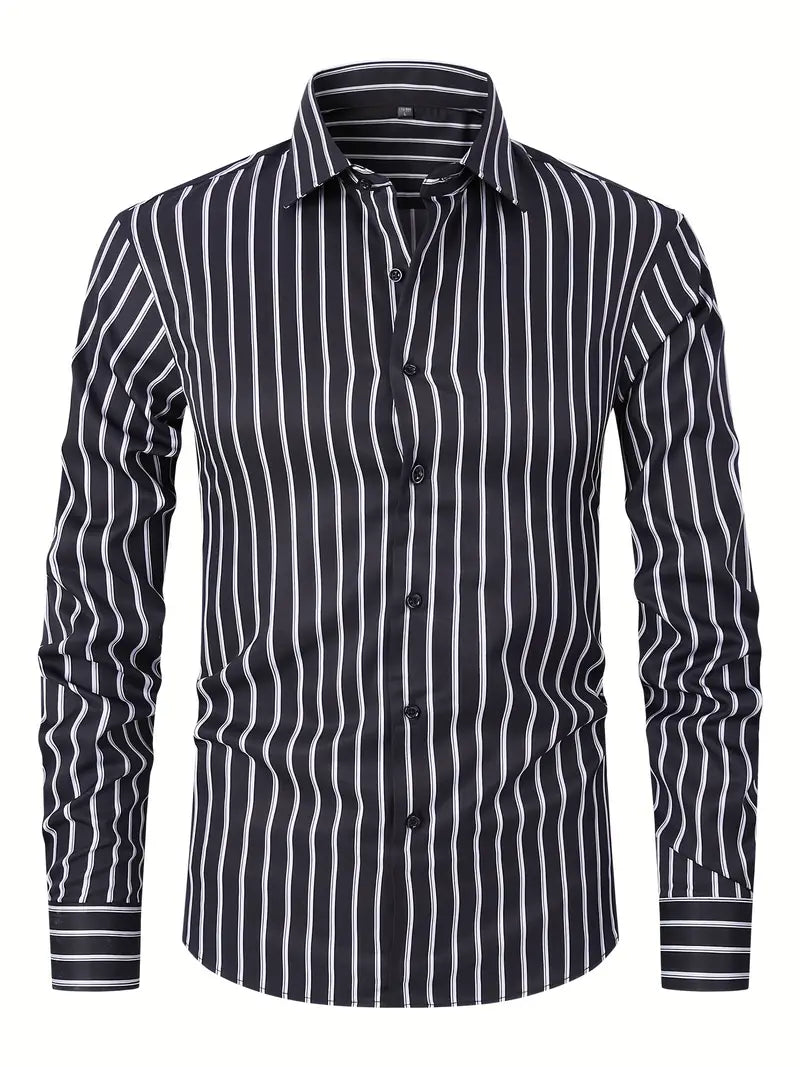 Chemise Streepée Classique pour Hommes