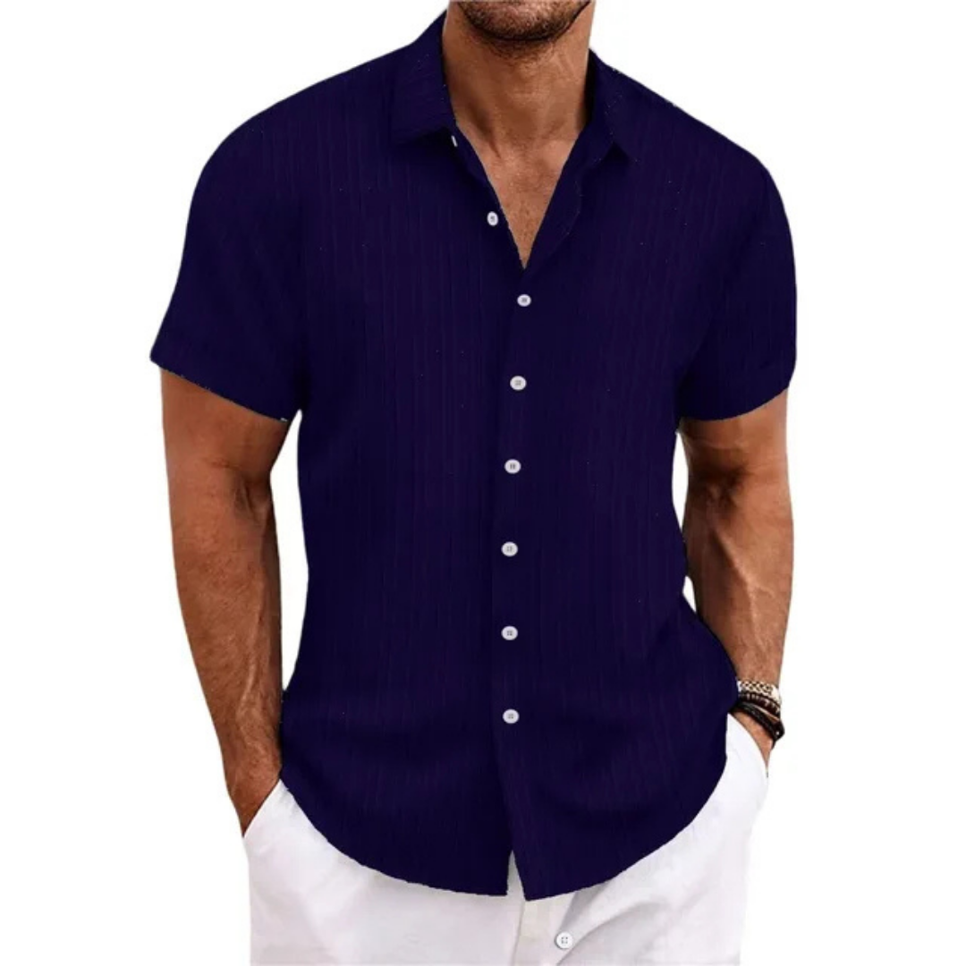 Chemise Homme Rayures Vertes Été