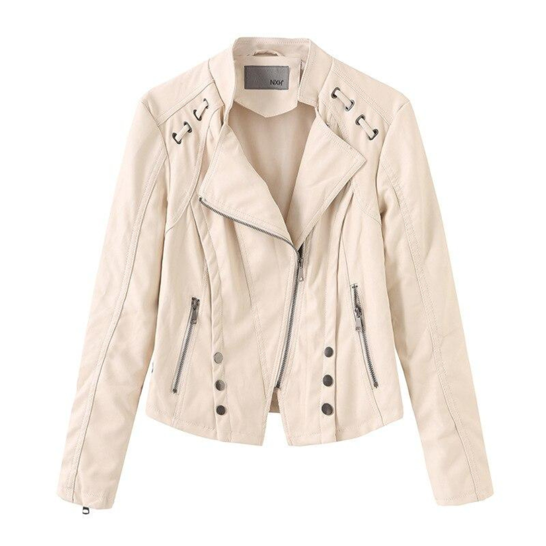 Blouson Moto Femme Élégant