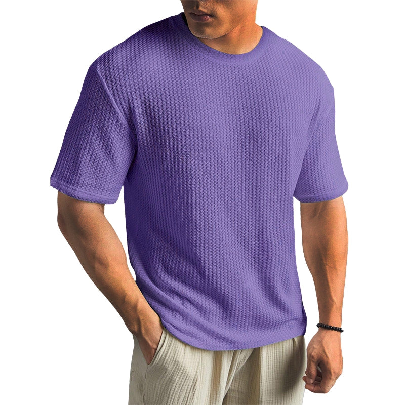 T-shirt décontracté à col rond et manches courtes