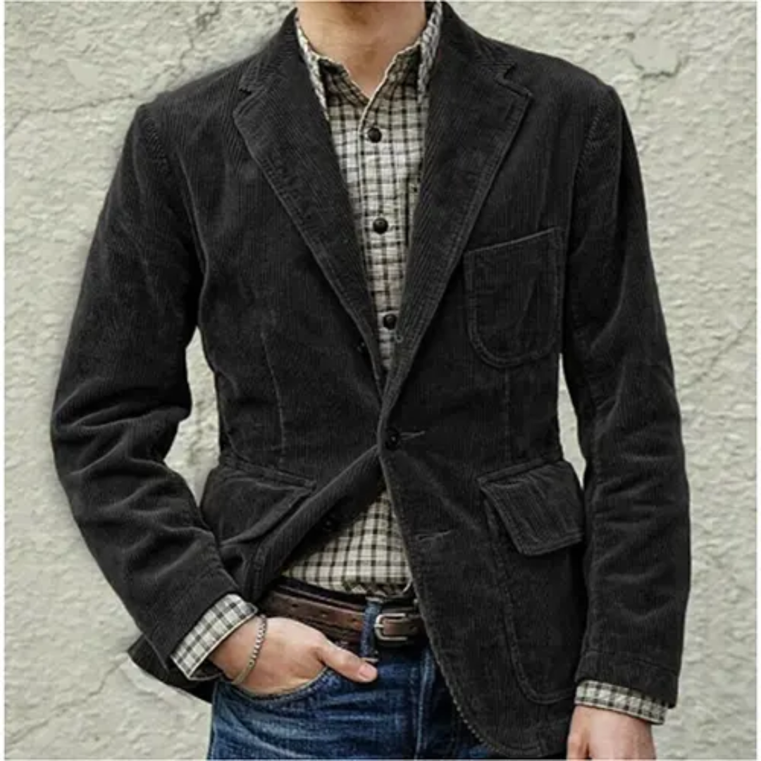 Blazer Homme Élégant Manches Longues