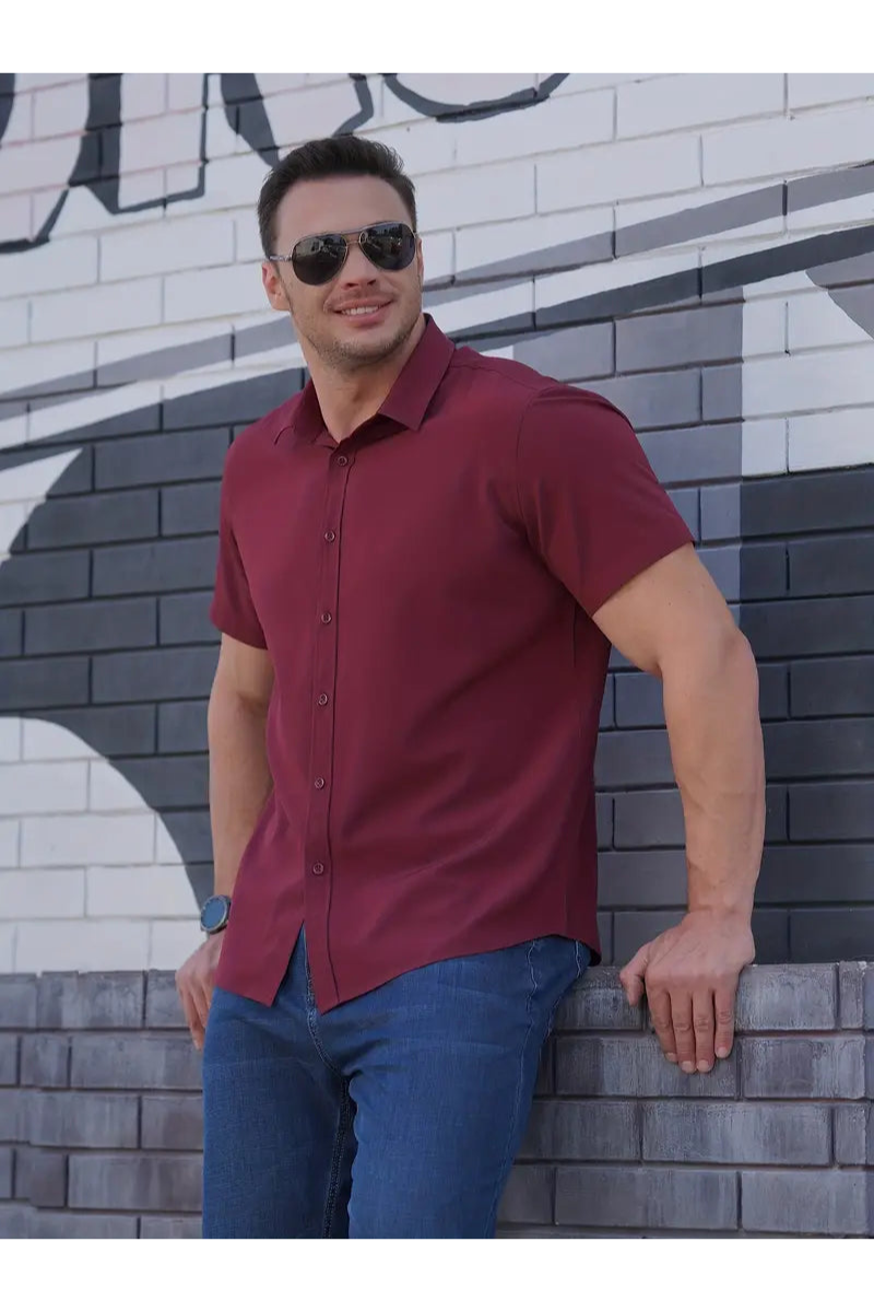 Chemise Homme Décontractée Manche Courte