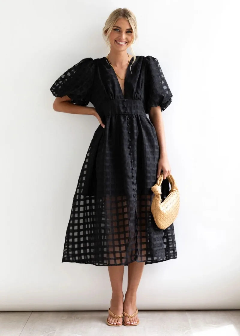Robe Femme Élégante à Carreaux Colorés