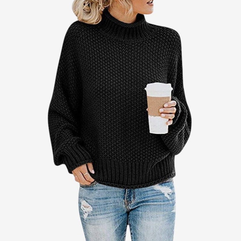 Pull Col Roulé Femme Confortable