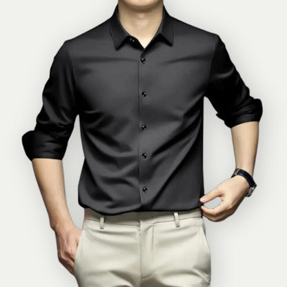 Chemise Homme Élégante Manches Longues Taille Slim