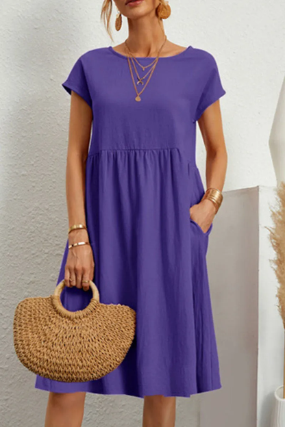 Melanique™ – Robe Décontractée Femme Élégante avec Détails Patchwork