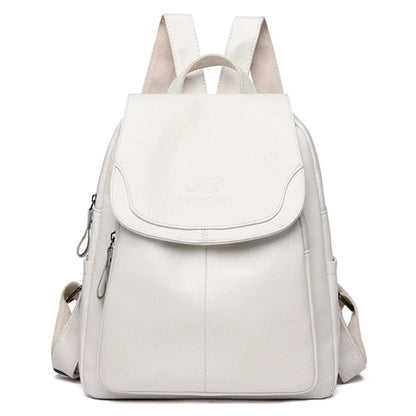 Sac à dos cuir femme noir réglable