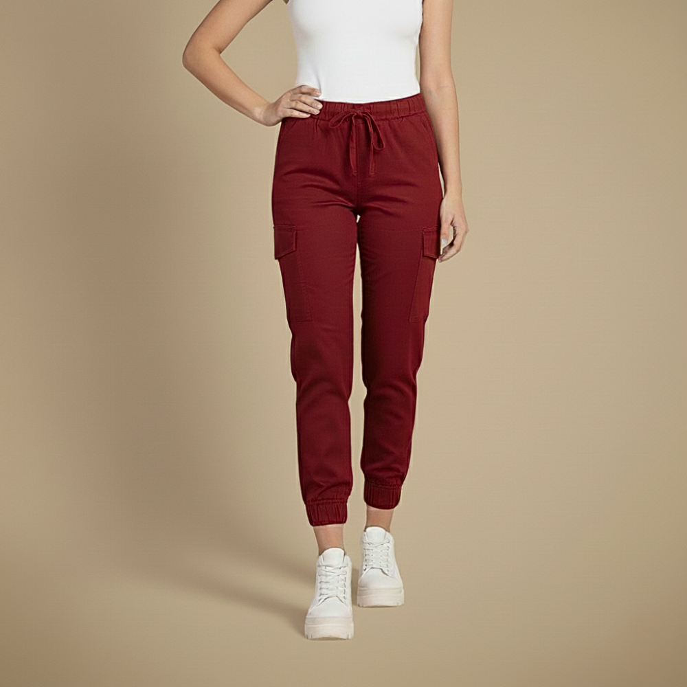 Pantalon Jogger Décontracté Femme – Jogging Streetwear Élastique et Poches Multi