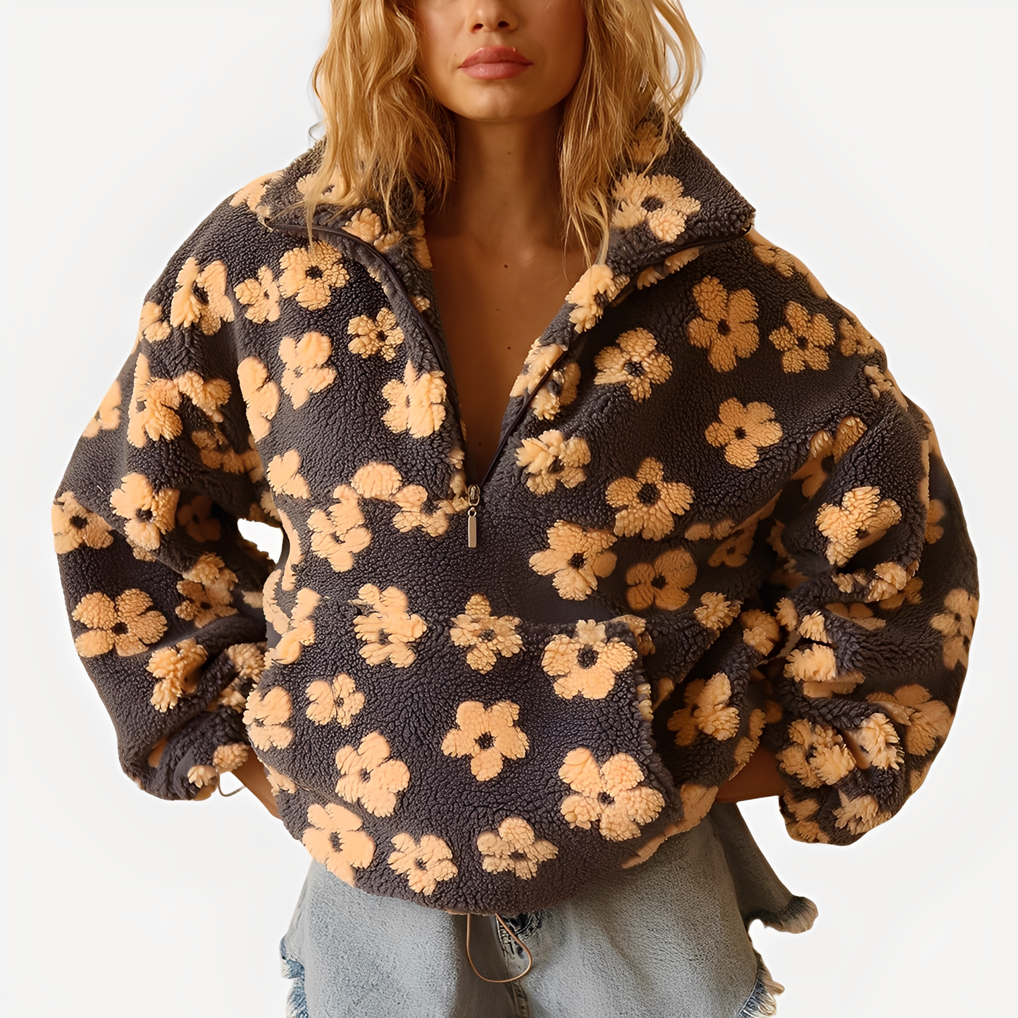 Pull Fleuri Élégant pour Femme