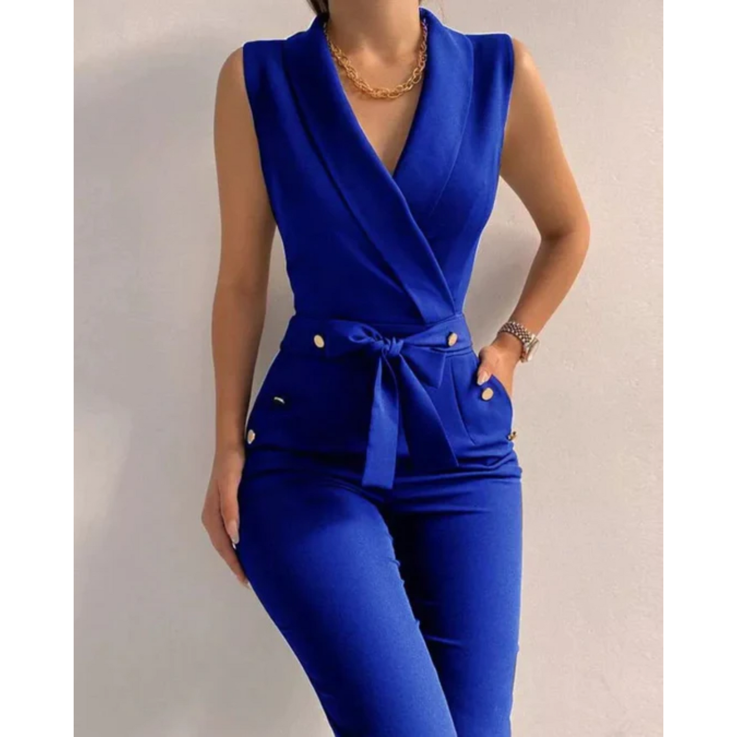 Avenora™ – Combinaison Femme Chic Sans Manches Élégante