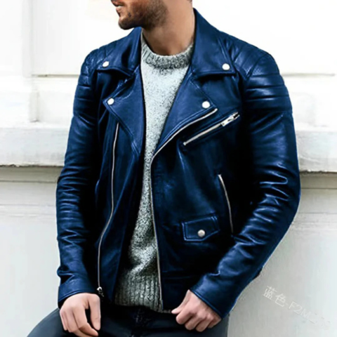 Blouson Cuir Homme Moto Style - LuxeStyle