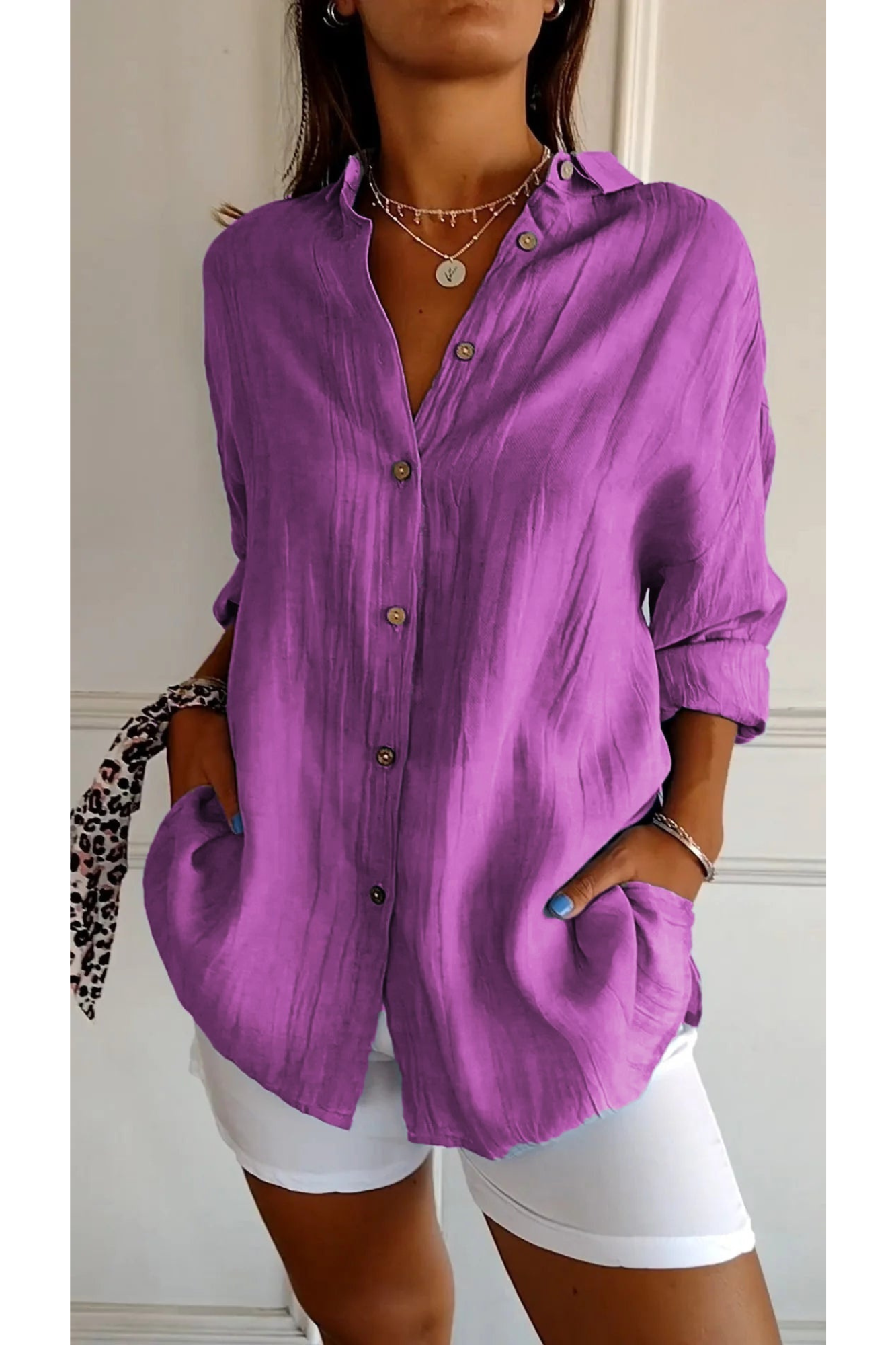 Chemise Élégante Manche Courte Féminine