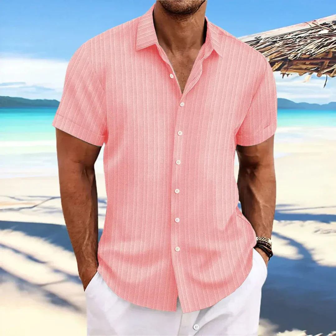 Chemise Homme Élégante - Modèle Décontracté à Manches Courtes pour Été