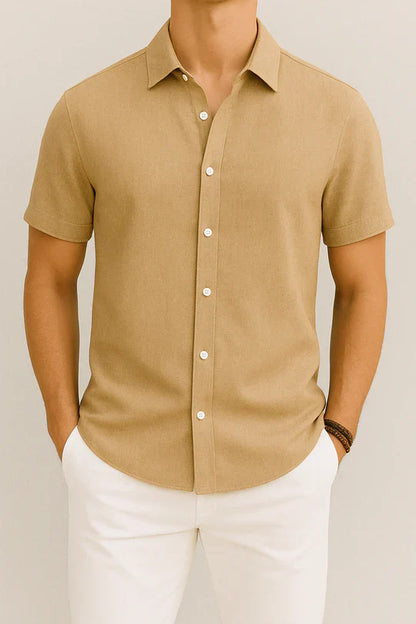 Chemise Homme Coton Gris Élégante Vero Amsterdam