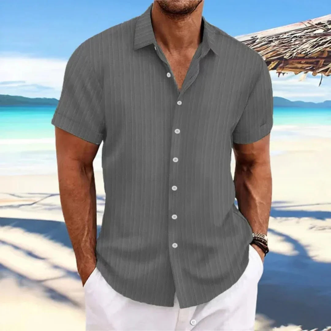 Chemise Homme Élégante - Modèle Décontracté à Manches Courtes pour Été
