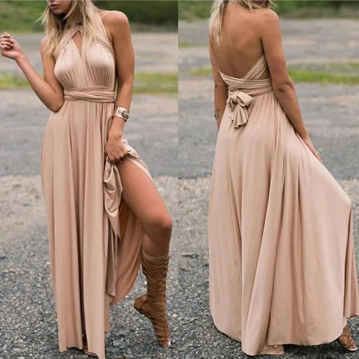 ElyaWrap™ – Robe Longue Femme Élégante Coupe Portefeuille Confort Optimal