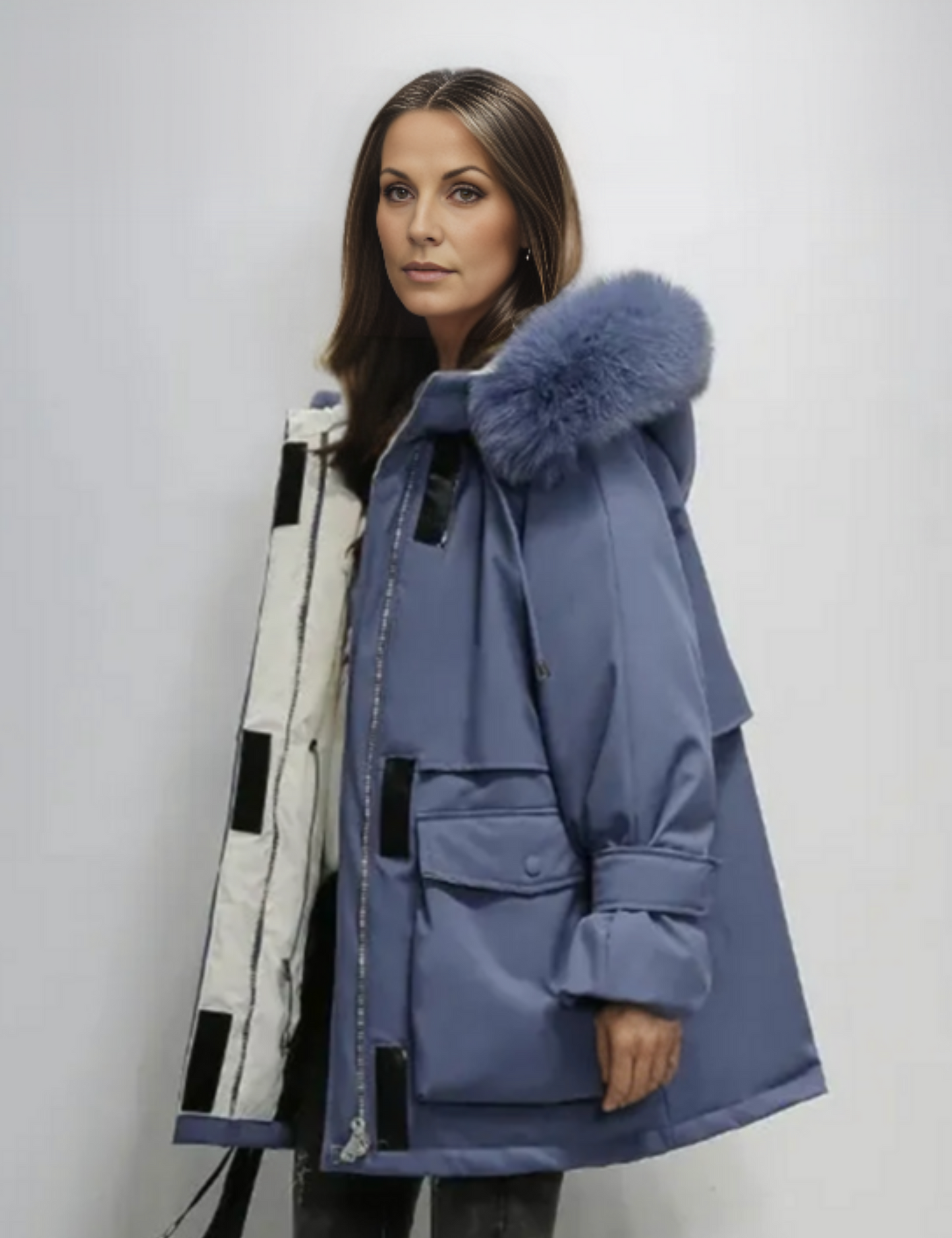 Doudoune Femme Hiver Chaud avec Capuche et Manches Longues - LuxeStyle