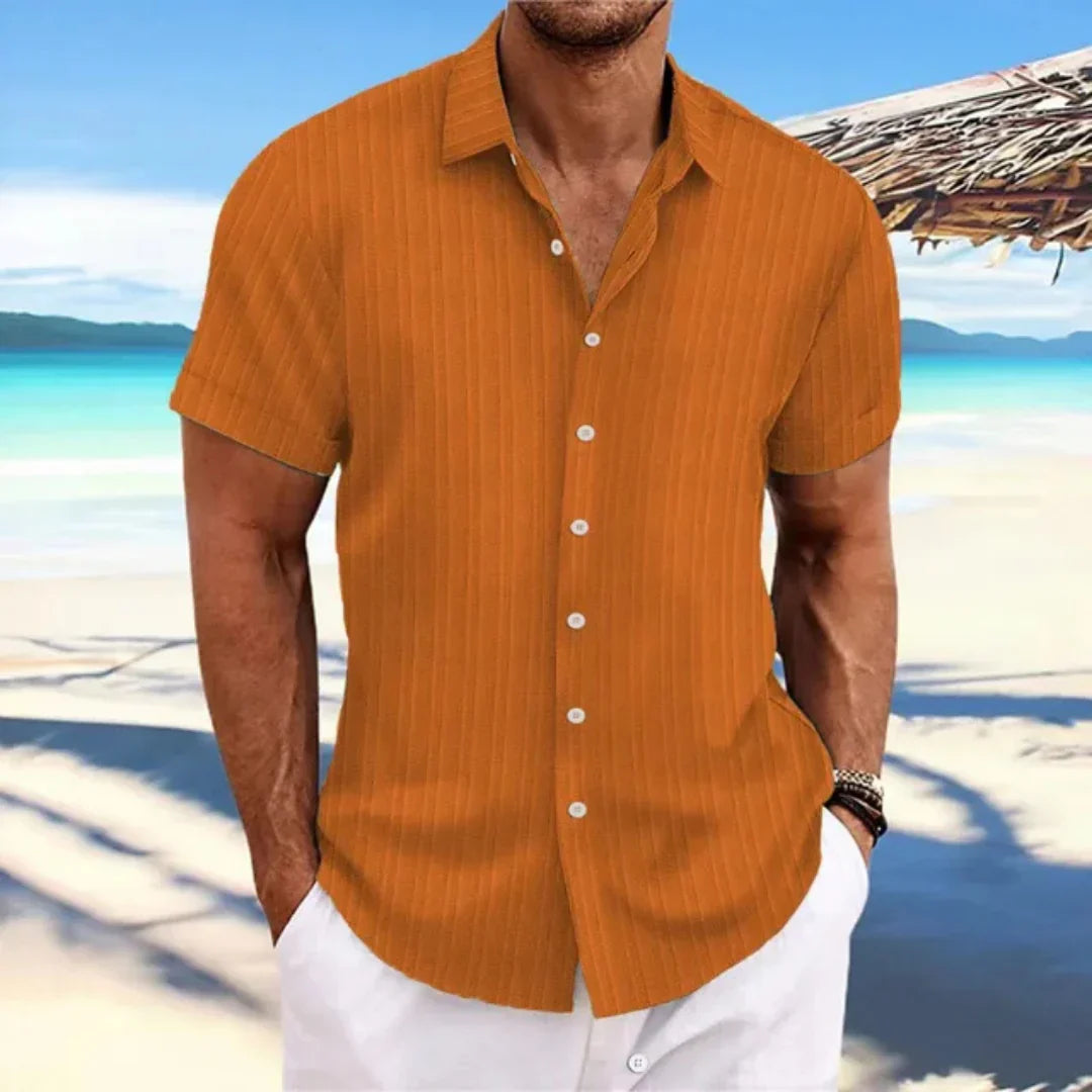 Chemise Homme Élégante - Modèle Décontracté à Manches Courtes pour Été