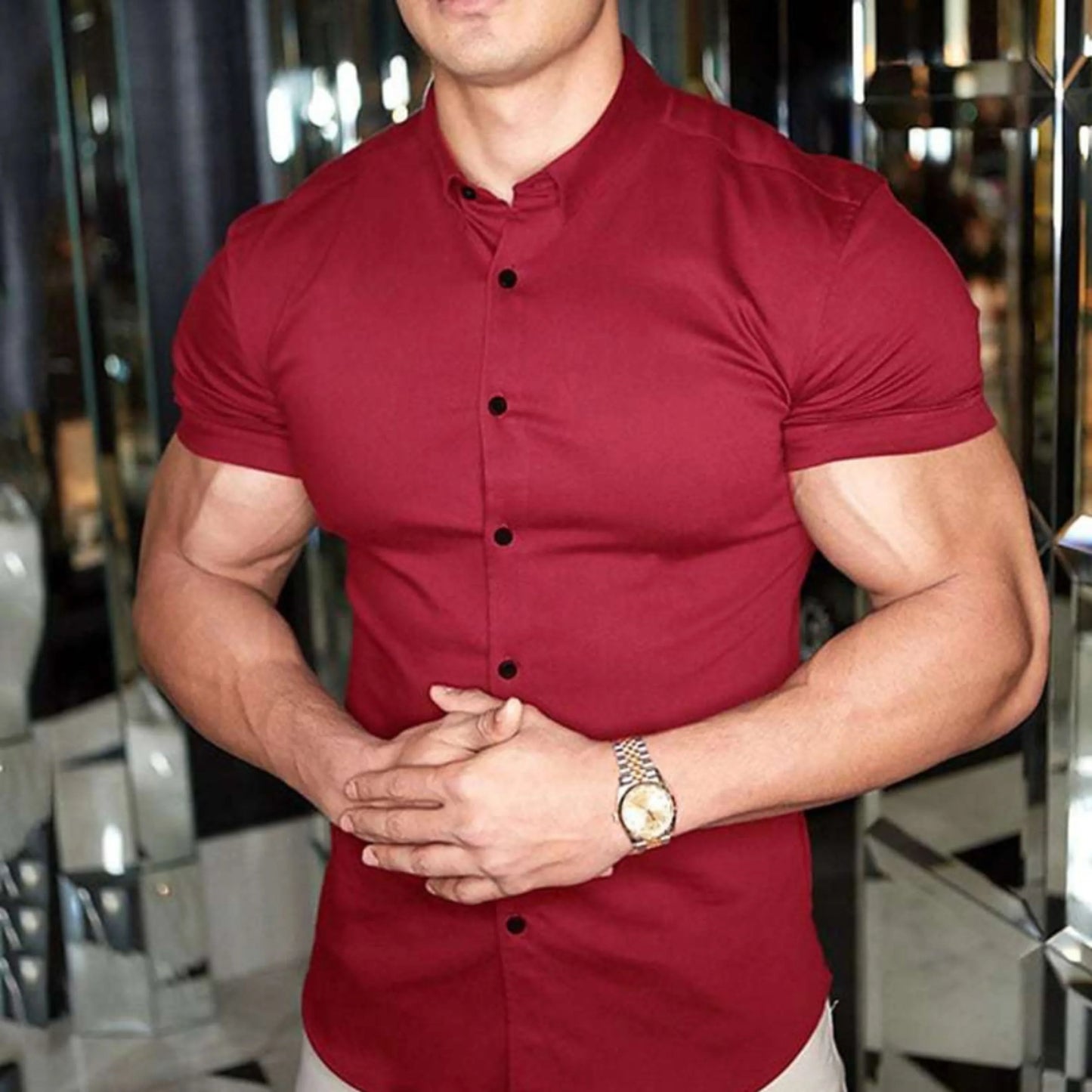 Chemise Homme Détente Manches Courtes