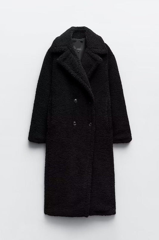 Manteau Femme Hiver Long Élégant Double Fermeture - LuxeStyle