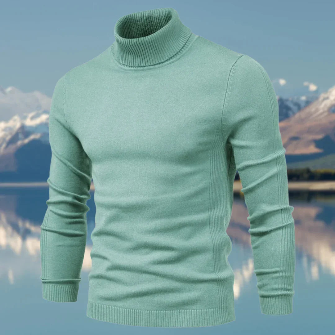 Pull Homme Col Roulé Élégant – Doux et Ajusté pour Hiver