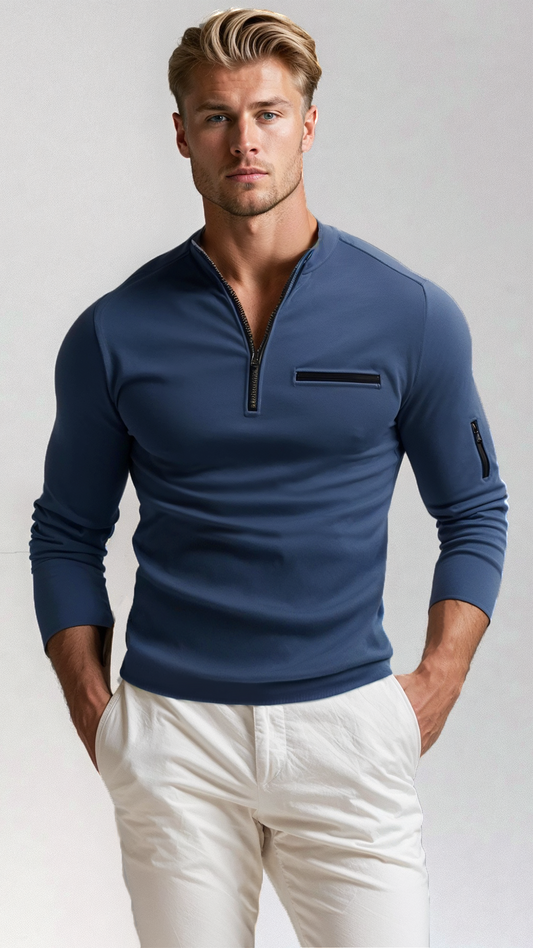 Polo Rayé Slim Fit Homme - BlxckFR