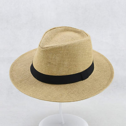 Chapeau Fedora Élégant Blanc et Noir pour Homme
