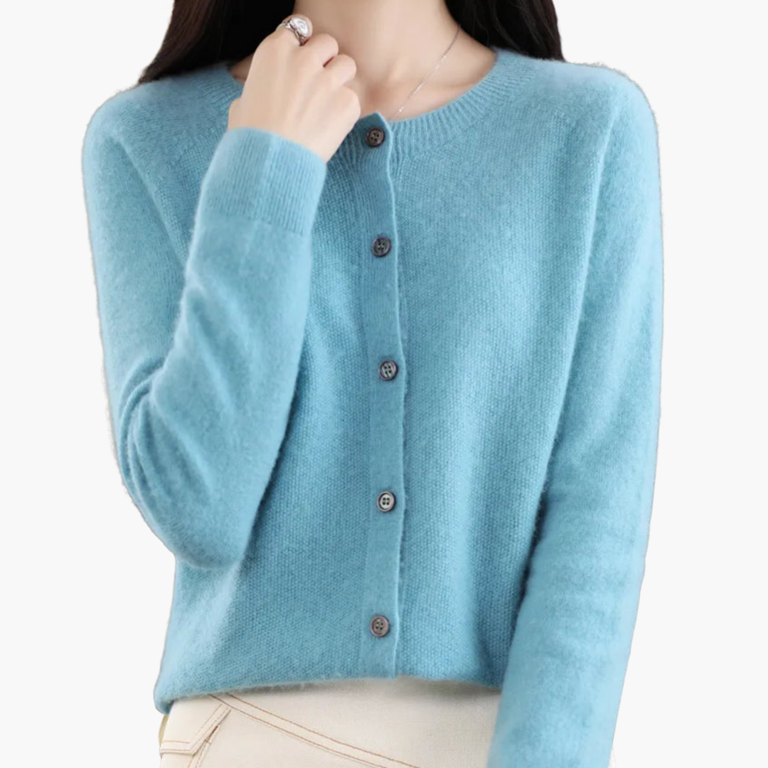 Gilet Femme Élégant Rose Doux Boutonné