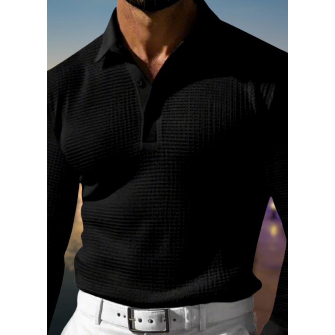 Polo Hiver Douillet Manches Longues Homme - LuxeStyle
