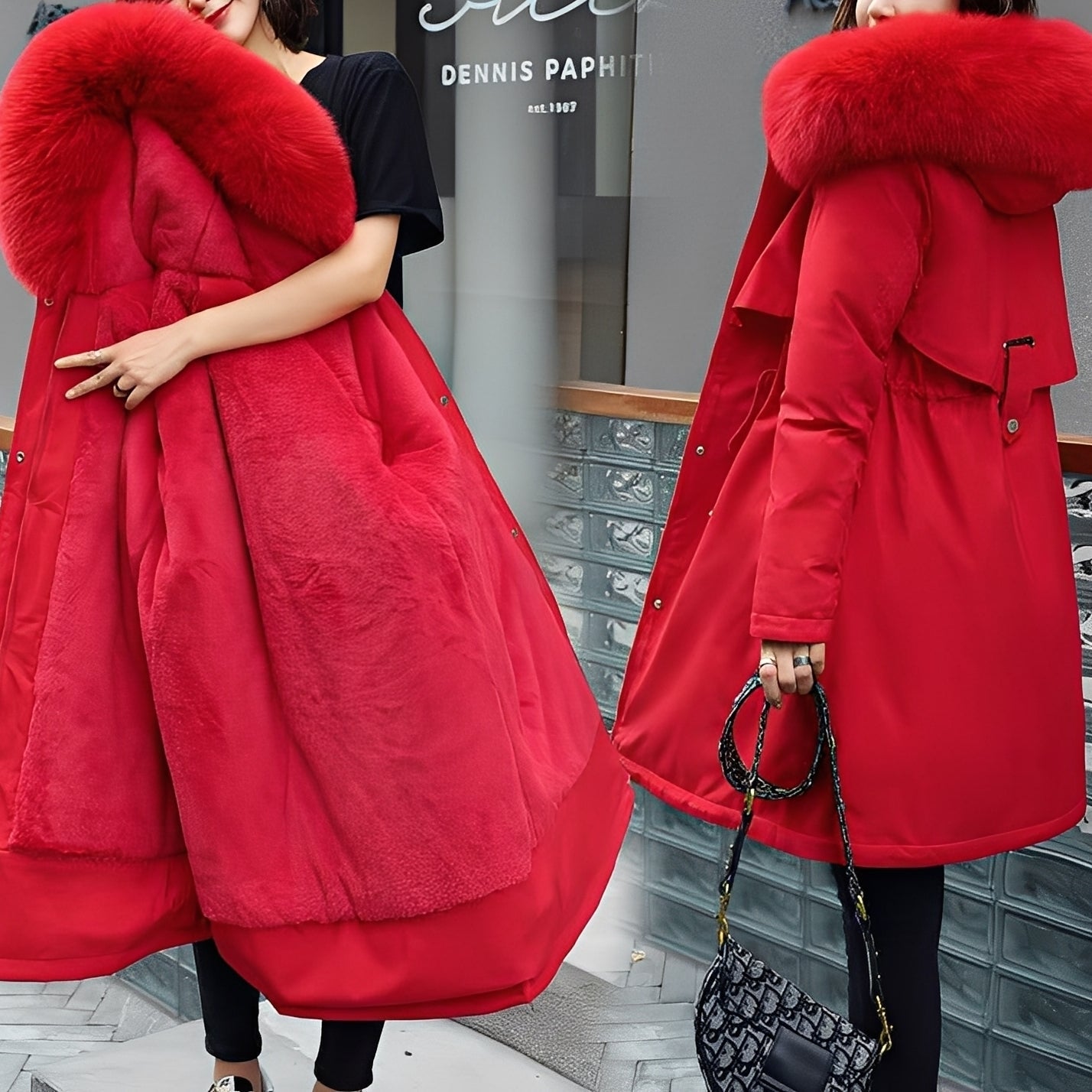 Manteau Femme Hivernal Douillet avec Capuche et Isolation Chaude