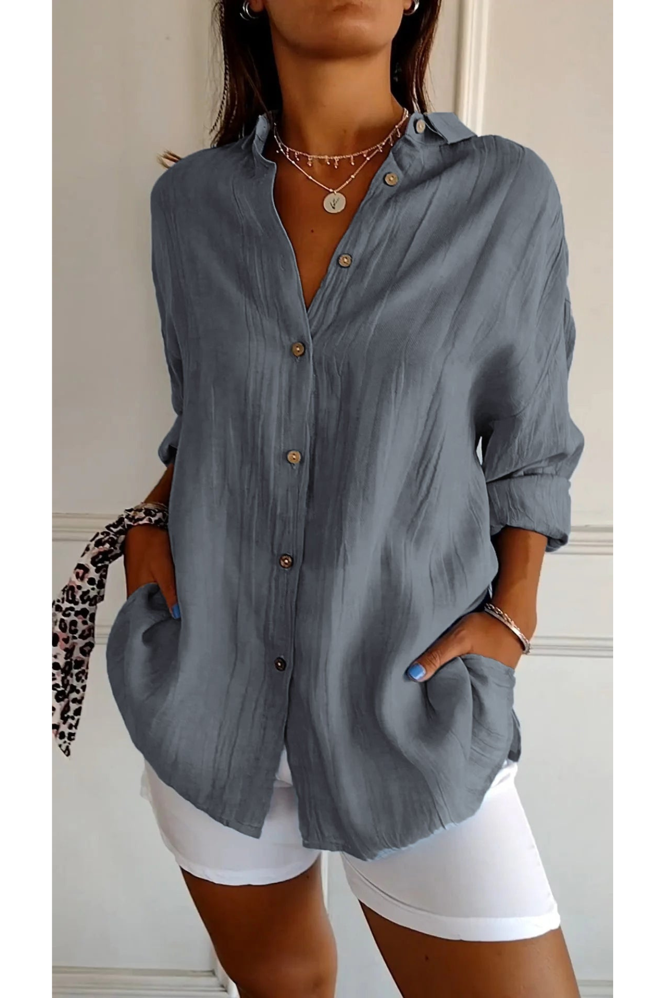 Chemise Élégante Manche Courte Féminine