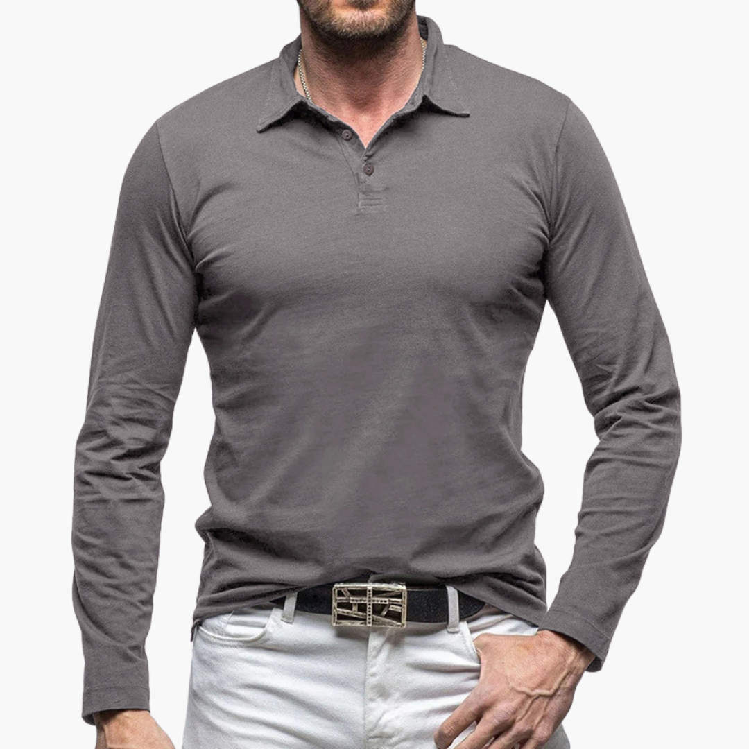 Polo Homme Élégant à Manches Longues