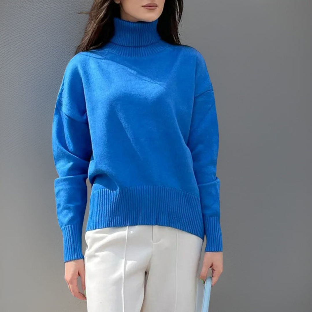 Pull Col Roulé Chic Féminin Hiver