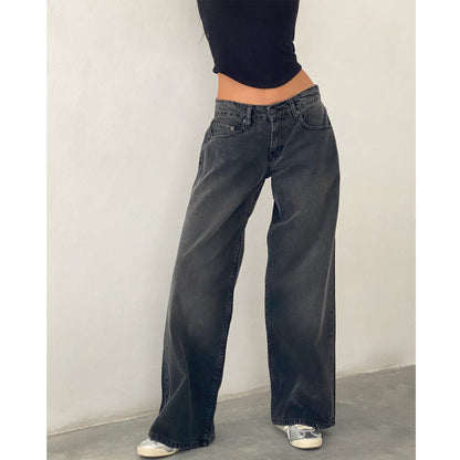 Jean Femme Décontracté Taille Élevée Relâché