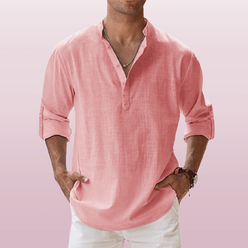 Chemise Homme Marine Manches Longues Détendue