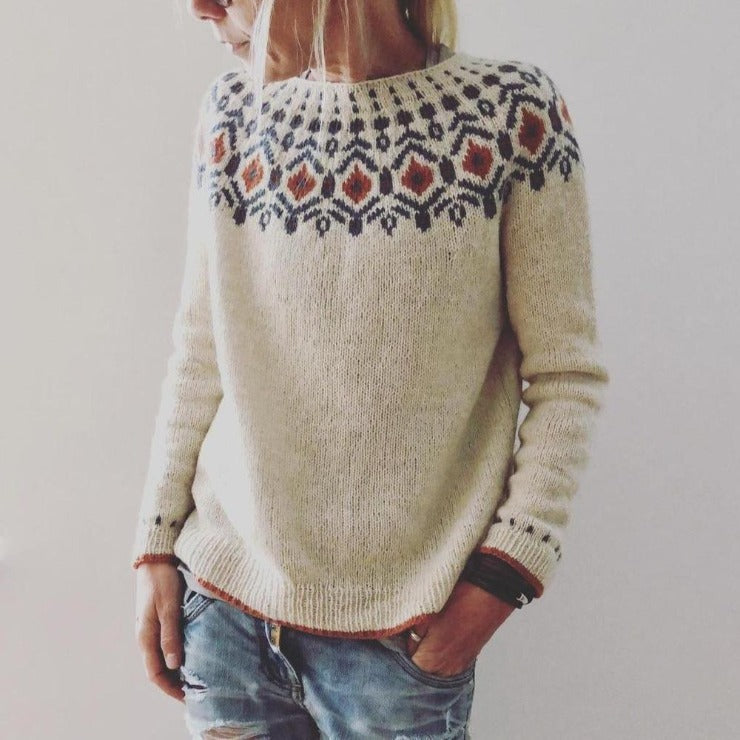 Pull Femme Hiver Laine Mélange Coloré