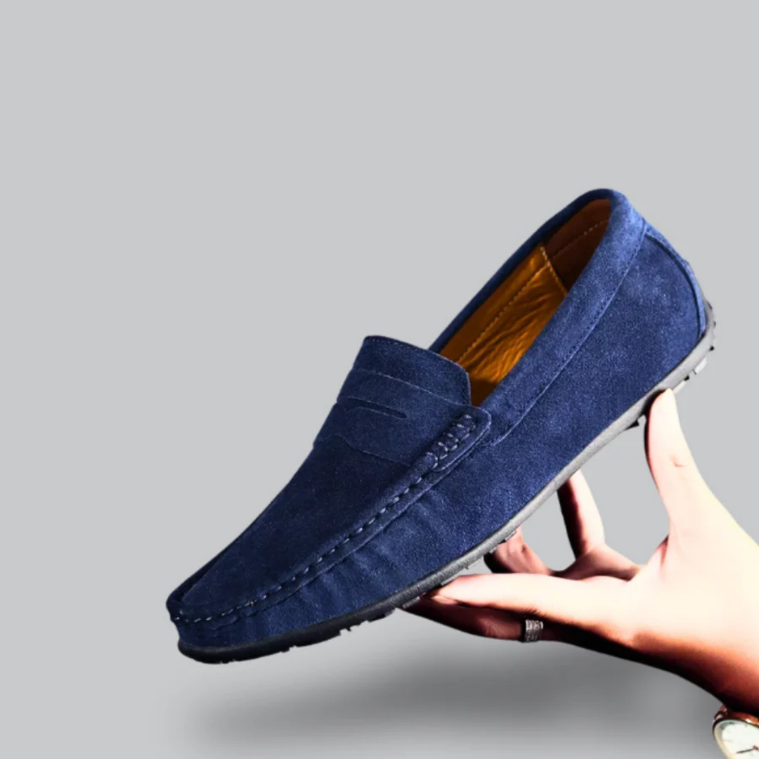 Mocassin Cuir Marine pour Homme