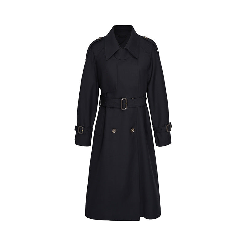 Manteau Trench Élégant Beige pour Femme avec Ceinture
