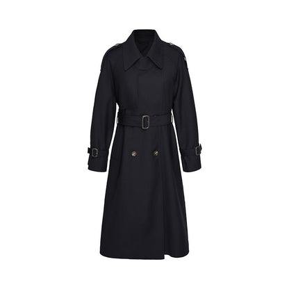Manteau Trench Élégant Beige pour Femme avec Ceinture