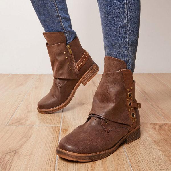 Bottines Chic à Talon avec Fermeture Éclair Côté - LuxeStyle