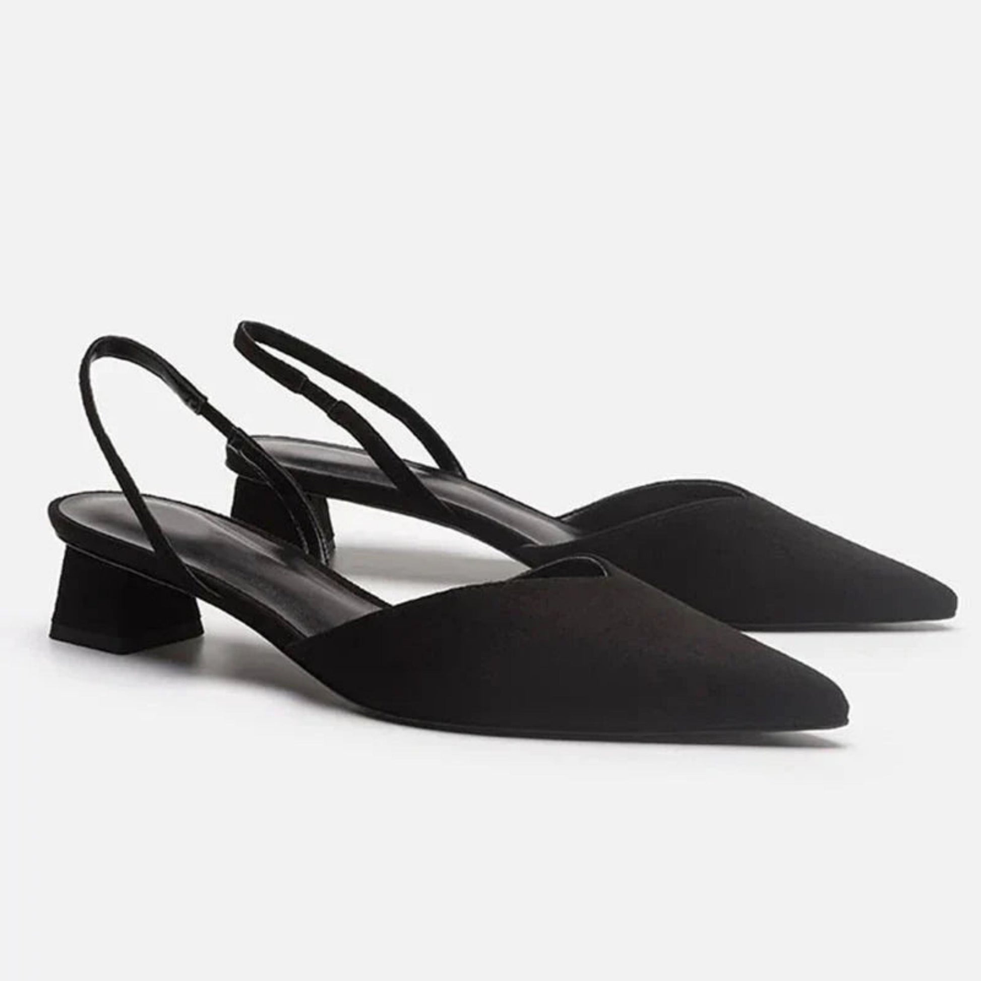 Chaussures à talons plats noirs élégantes pour femme - LuxeStyle
