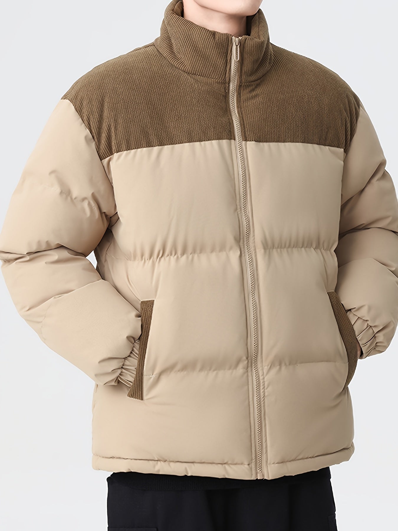 Veste Hiver Douillette avec Contrastes Chic pour Homme - LuxeStyle