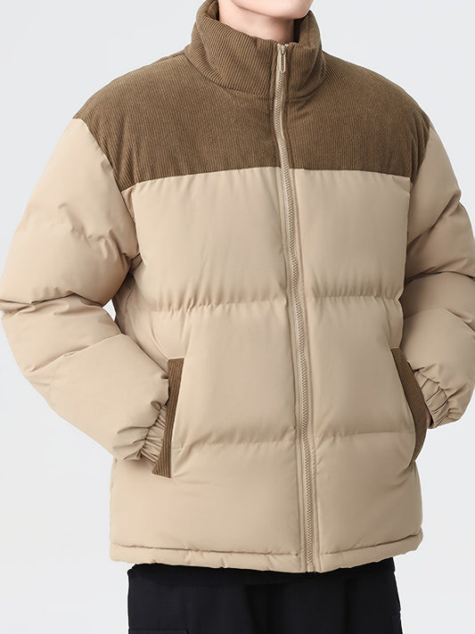 Veste Hiver Douillette avec Contrastes Chic pour Homme - LuxeStyle