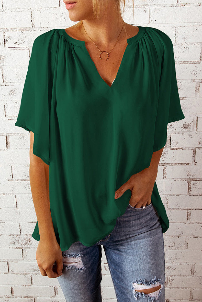 T-Shirt Féminin Décontracté - Haut Confortable à Manches Courtes