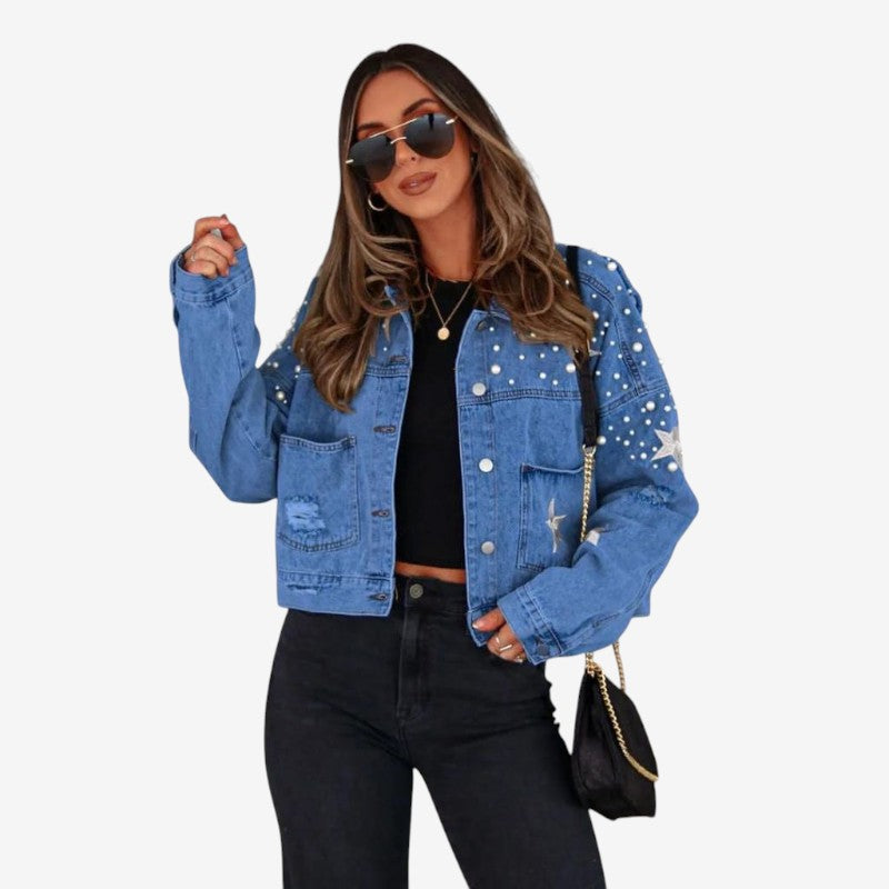 Veste Jean Élégante à Perles
