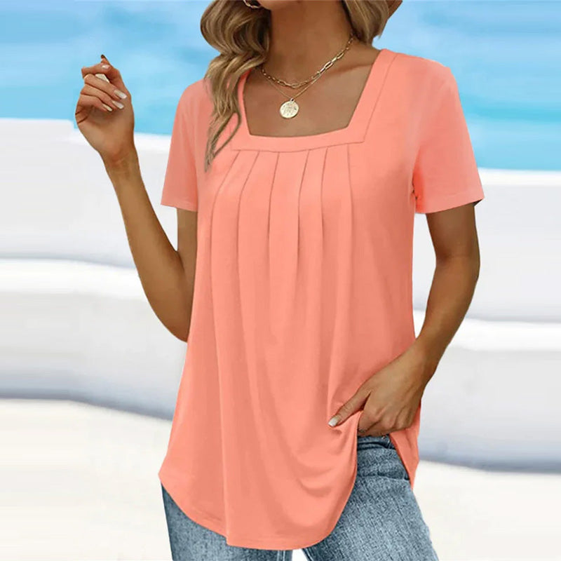 Blouse Élégante Manches Courtes Pour Été