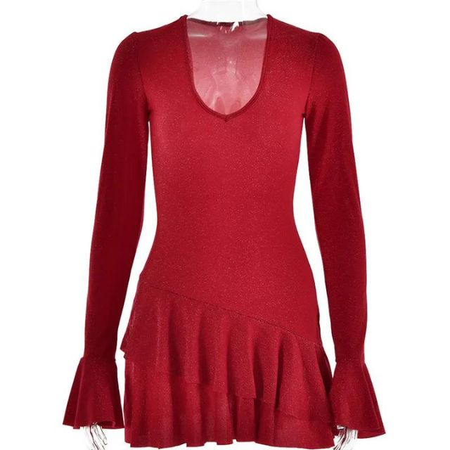 Robe Femme Élégante Décolleté Profond