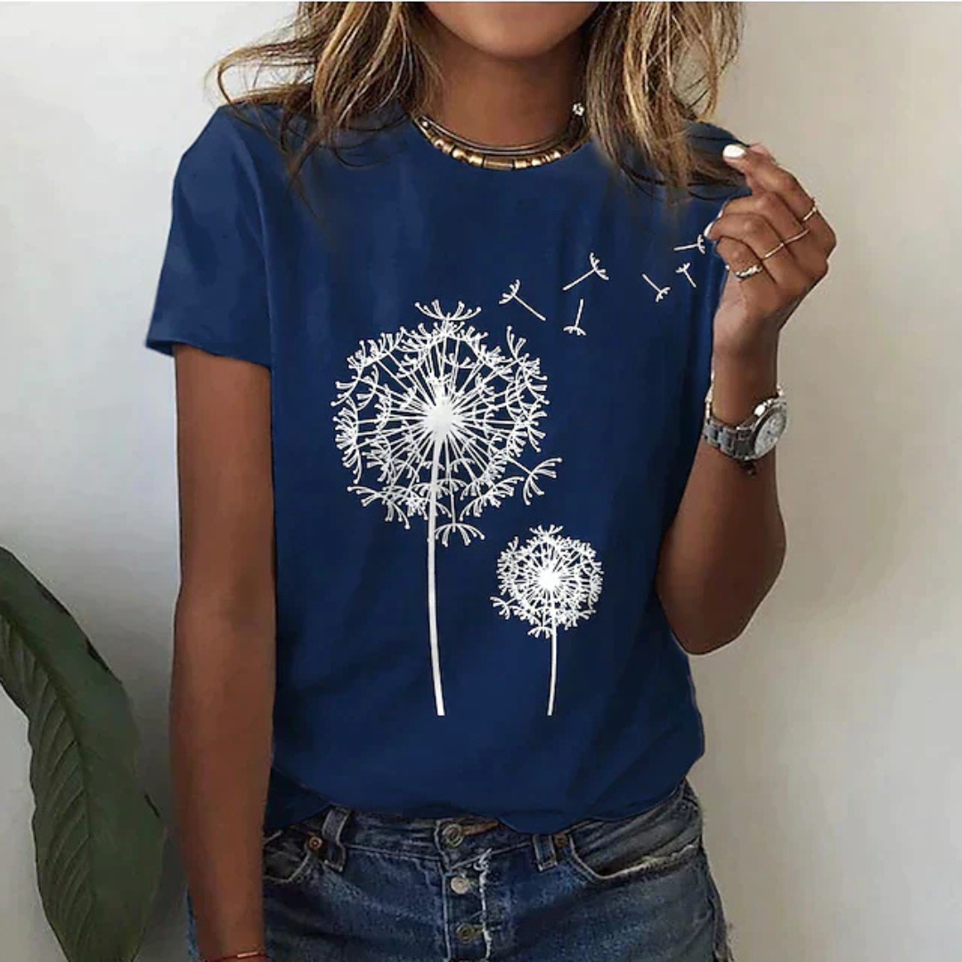 T-shirt Femme Casual Manches Courtes Coloré - luxestyle